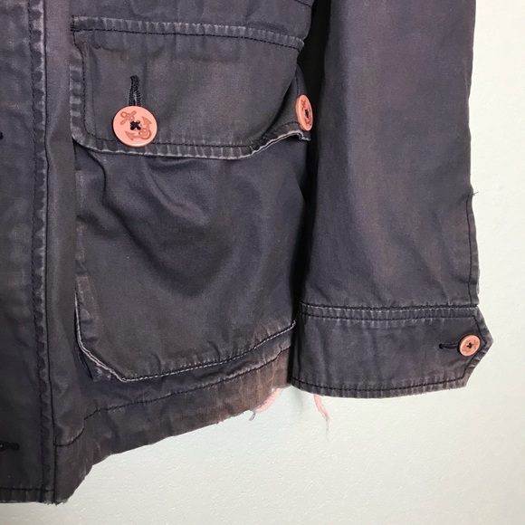 URBAN OUTFITTERS CPO Navy Military Raincoat Jacket - Picture 5 of 11